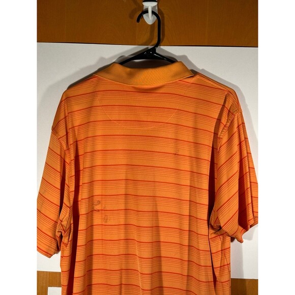PGA Tour Orange Striped Polo Golf Athletic Shirt XXL - Picture 6 of 8